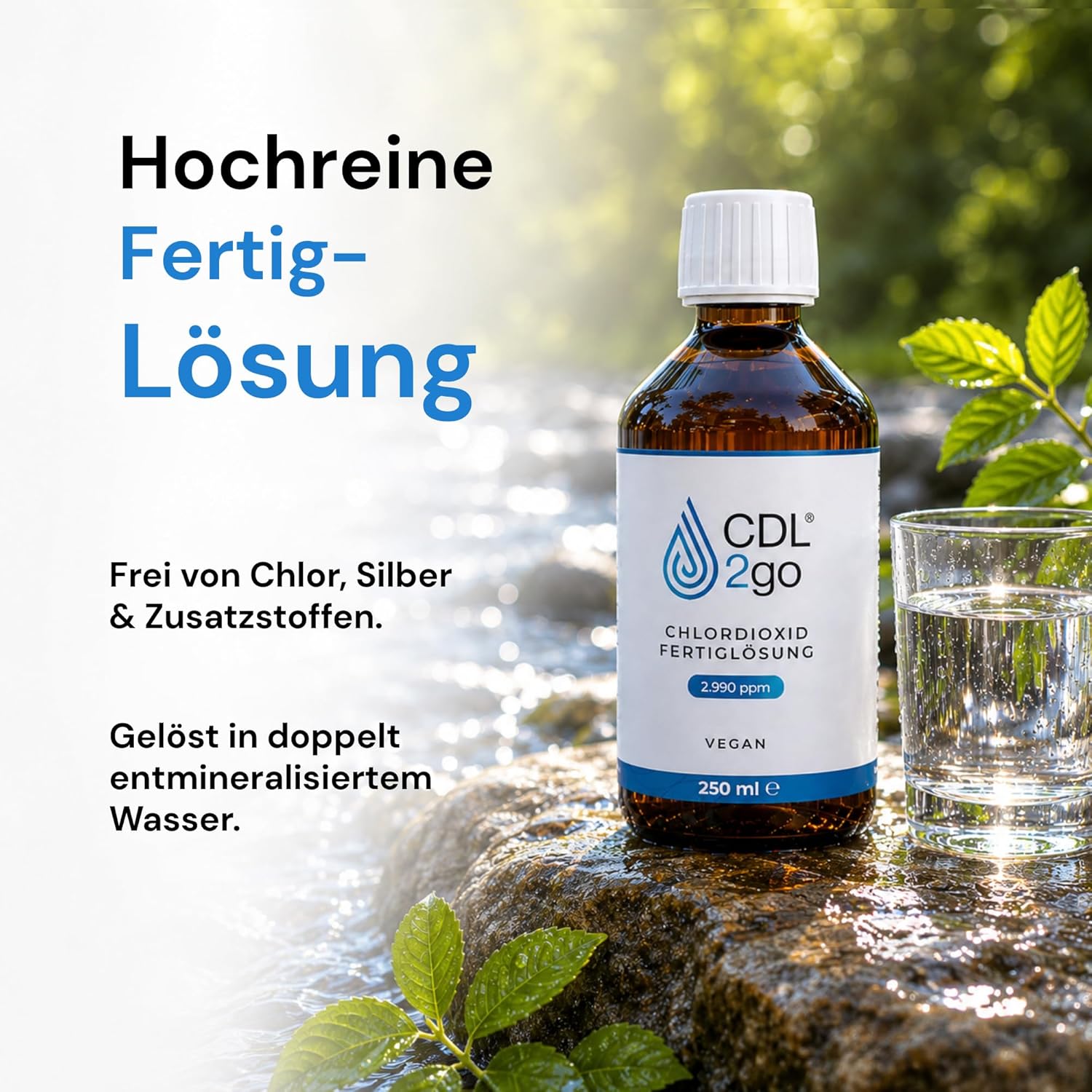 Chlordioxid Lösung 0,3 % – CDL2go Fertiglösung 250 ml (CDL / CDS)