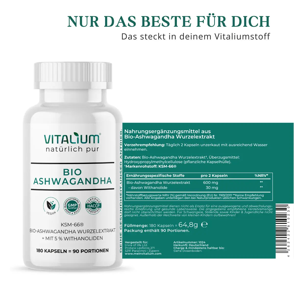 Ashwagandha Kapseln KSM-66®