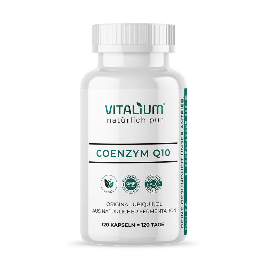 Coenzym Q10 Kapseln von meinVitalium, Dose mit veganen Kapseln